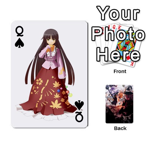 Queen Touhou Playing Card Deck Marisa Back By K Kaze Front - SpadeQ
