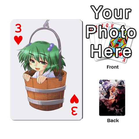 Touhou Playing Card Deck Marisa Back By K Kaze Front - Heart3
