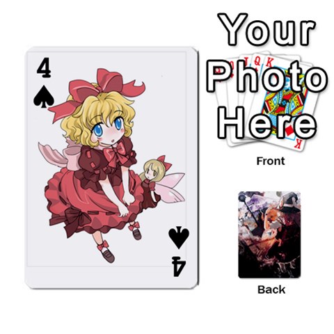 Touhou Playing Card Deck Marisa Back By K Kaze Front - Spade4