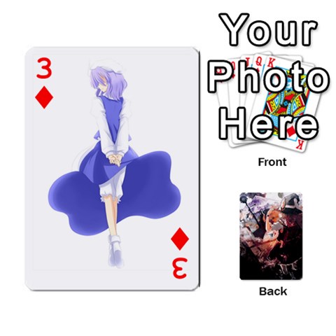 Touhou Playing Card Deck Marisa Back By K Kaze Front - Diamond3