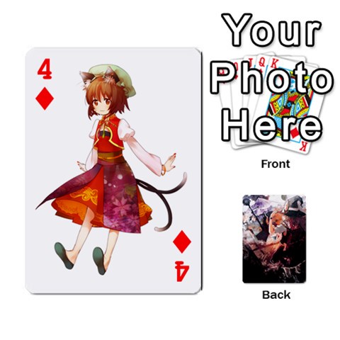 Touhou Playing Card Deck Marisa Back By K Kaze Front - Diamond4