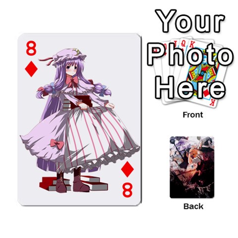 Touhou Playing Card Deck Marisa Back By K Kaze Front - Diamond8
