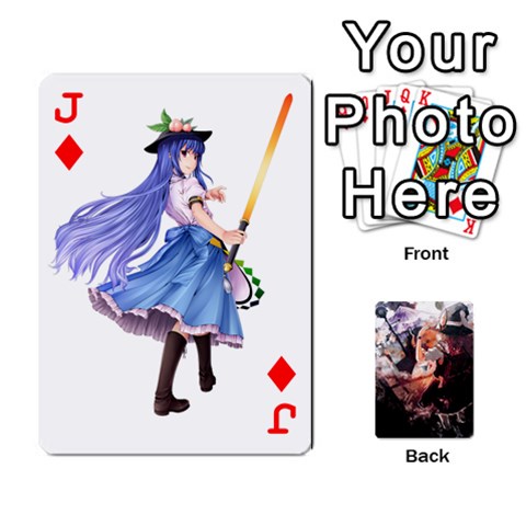 Jack Touhou Playing Card Deck Marisa Back By K Kaze Front - DiamondJ