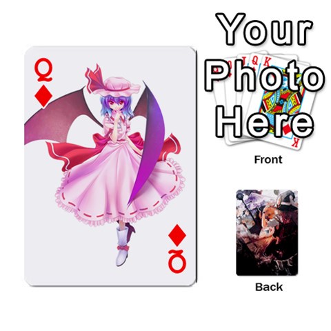 Queen Touhou Playing Card Deck Marisa Back By K Kaze Front - DiamondQ