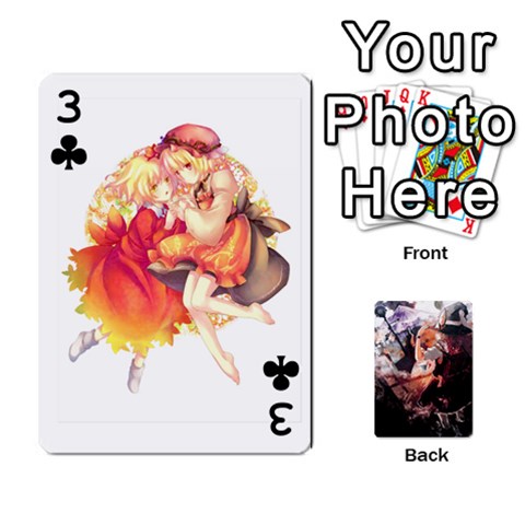 Touhou Playing Card Deck Marisa Back By K Kaze Front - Club3