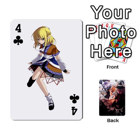 Touhou Playing Card Deck Marisa Back By K Kaze Front - Club4