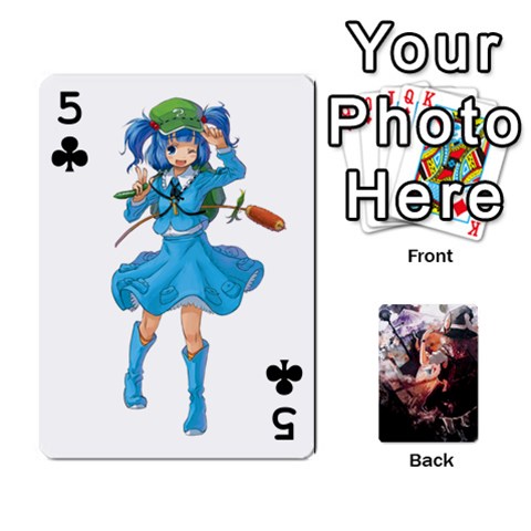 Touhou Playing Card Deck Marisa Back By K Kaze Front - Club5
