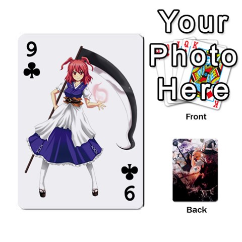 Touhou Playing Card Deck Marisa Back By K Kaze Front - Club9
