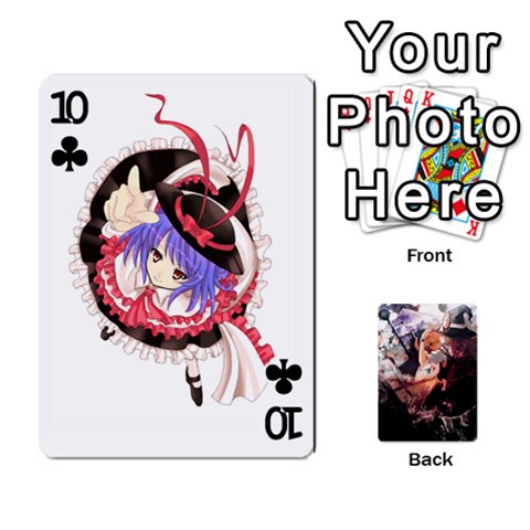 Touhou Playing Card Deck Marisa Back By K Kaze Front - Club10