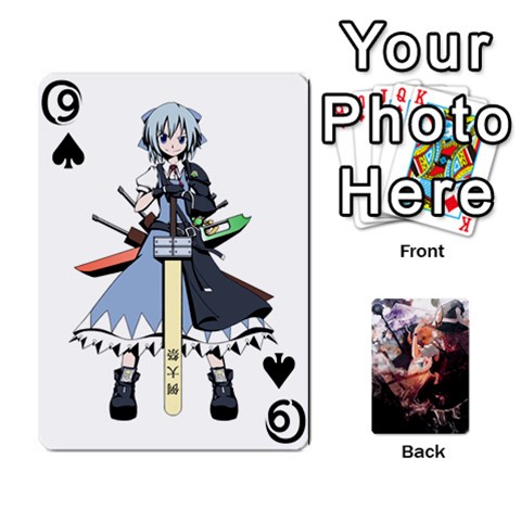 Touhou Playing Card Deck Marisa Back By K Kaze Front - Spade9