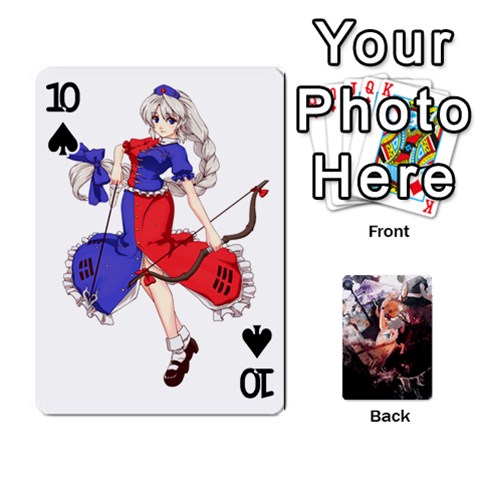 Touhou Playing Card Deck Marisa Back By K Kaze Front - Spade10
