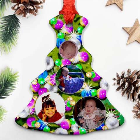 Green Christmas Tree Ornament By Kim Blair Front