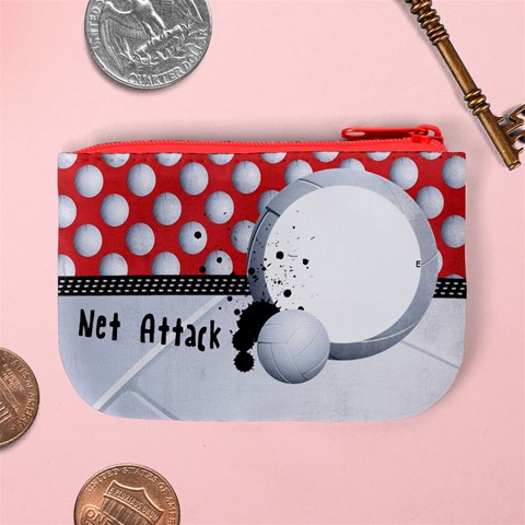Volleyball Mini Coin Purse By Mikki Back