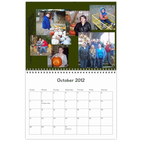 Family Calendar By Jennifer Oct 2012
