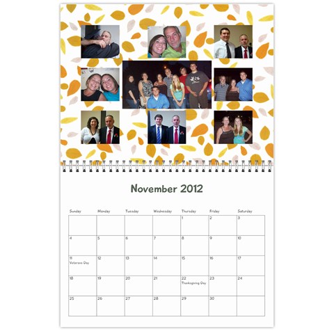 Family Calendar By Jennifer Nov 2012