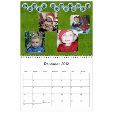 Family Calendar By Jennifer Dec 2012