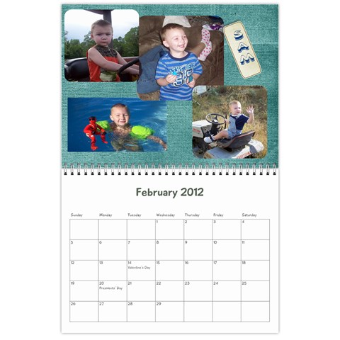Family Calendar By Jennifer Feb 2012