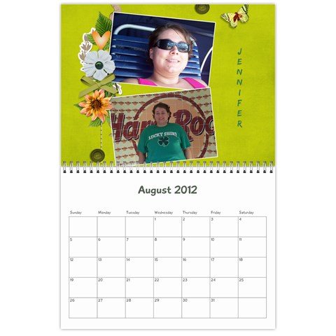 Family Calendar By Jennifer Aug 2012