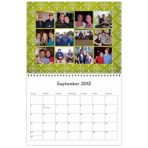 Family Calendar By Jennifer Sep 2012