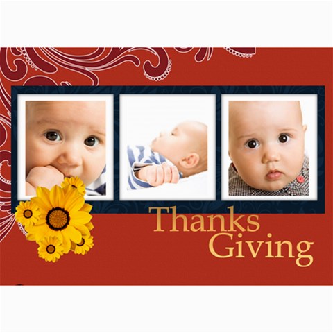 Thanks Giving By Joely 7 x5  Photo Card - 2