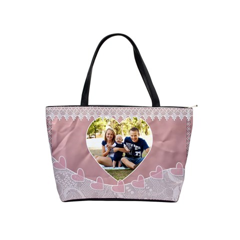 Pink Love Classic Shoulder Handbag By Lil Front