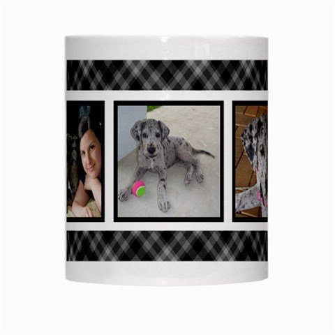White And Black Mug By Deborah Center
