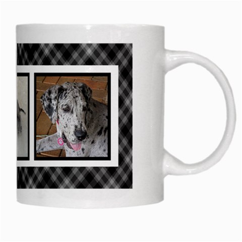 White And Black Mug By Deborah Right