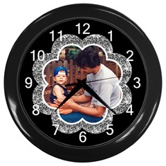 Happy times - Wall Clock (Black)