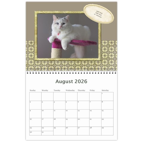 My Vacation Photo Calendar By Deborah Aug 2026