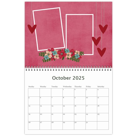 Wall Calendar 11 X 8 5 : Love By Jennyl Oct 2025
