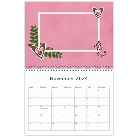 Wall Calendar 11 X 8 5 : Love By Jennyl Nov 2024
