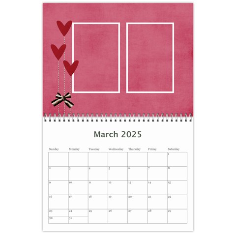 Wall Calendar 11 X 8 5 : Love By Jennyl Mar 2025