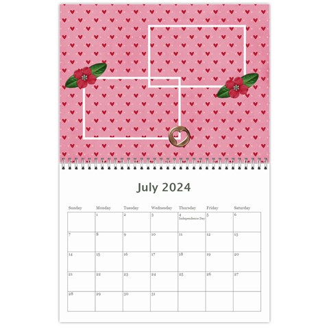 Wall Calendar 11 X 8 5 : Love By Jennyl Jul 2024
