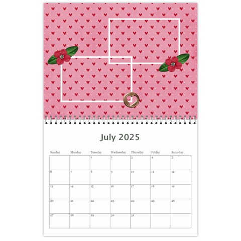 Wall Calendar 11 X 8 5 : Love By Jennyl Jul 2024