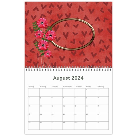 Wall Calendar 11 X 8 5 : Love By Jennyl Aug 2024