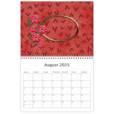 Wall Calendar 11 X 8 5 : Love By Jennyl Aug 2025