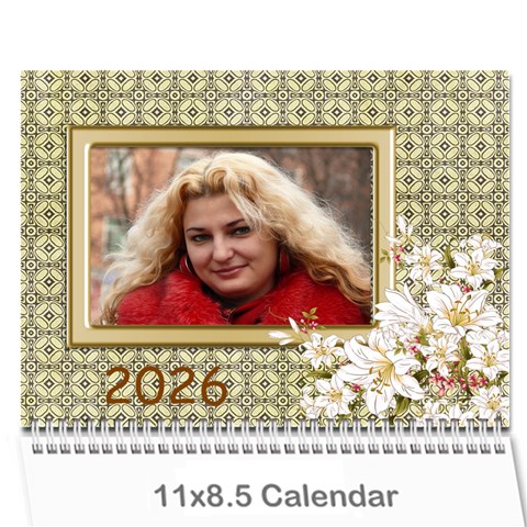 Floral Elegance 2026 (any Year) Calendar By Deborah Cover