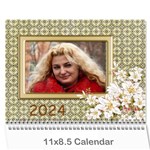 floral Elegance 2022 (any year) Calendar - Wall Calendar 11  x 8.5  (12-Months)
