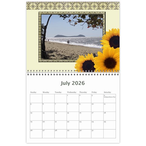 Floral Elegance 2026 (any Year) Calendar By Deborah Jul 2026