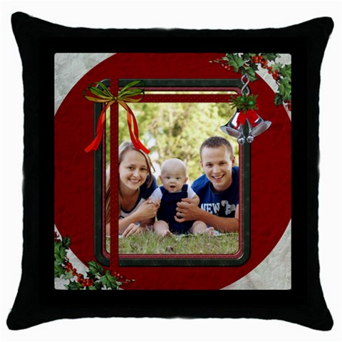 Christmas Framed Throw Pillow Case By Lil Front