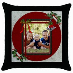 Christmas Framed Throw Pillow Case - Throw Pillow Case (Black)