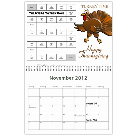 Family Calendar By Gay Nov 2012
