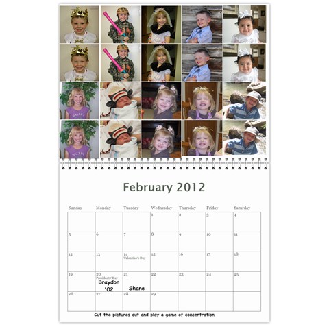 Family Calendar By Gay Feb 2012