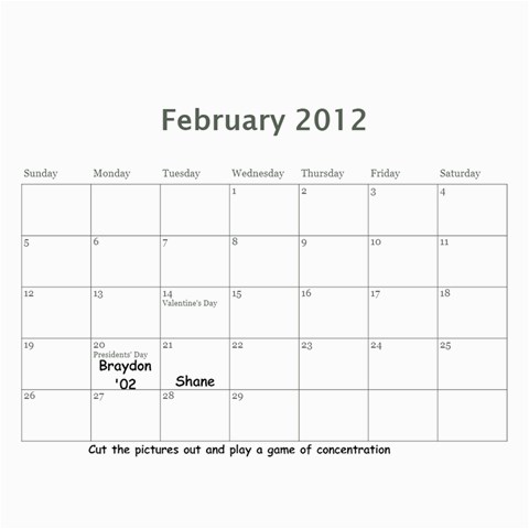Family Calendar By Gay Apr 2012