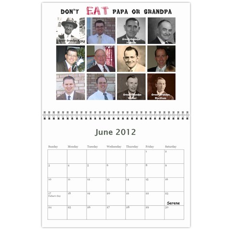 Family Calendar By Gay Jun 2012
