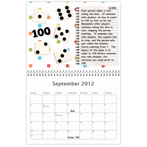 Family Calendar By Gay Sep 2012