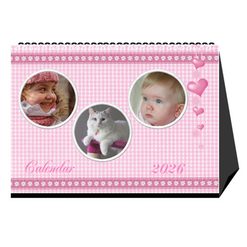 Happy Pink 2026 Desk Calendar By Deborah Cover