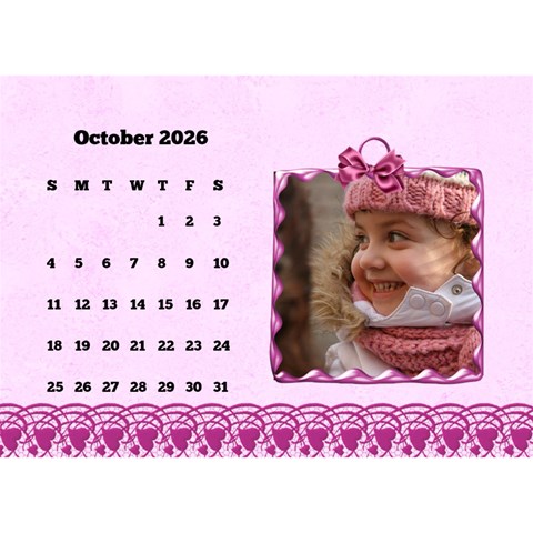 Happy Pink 2026 Desk Calendar By Deborah Oct 2026
