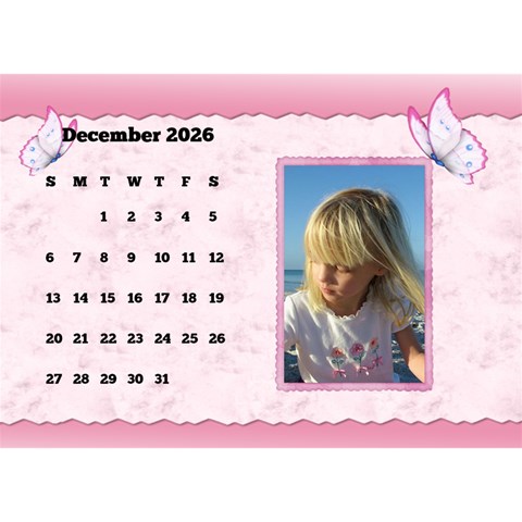 Happy Pink 2026 Desk Calendar By Deborah Dec 2026
