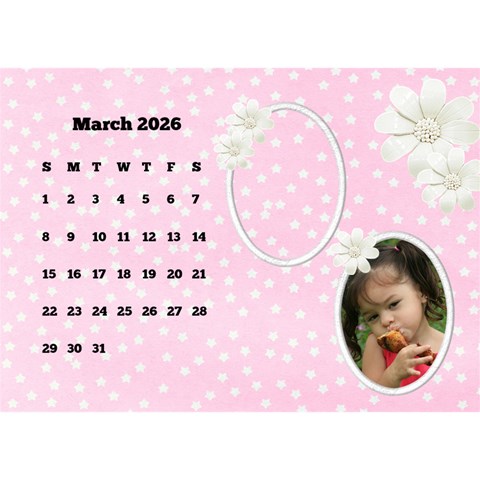 Happy Pink 2026 Desk Calendar By Deborah Mar 2026